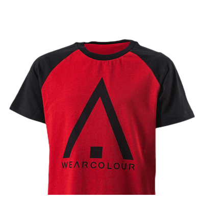 Organic Rag Tee Youth Black/Red