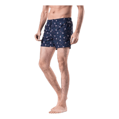 Confetti Palm Swim Shorts Blue