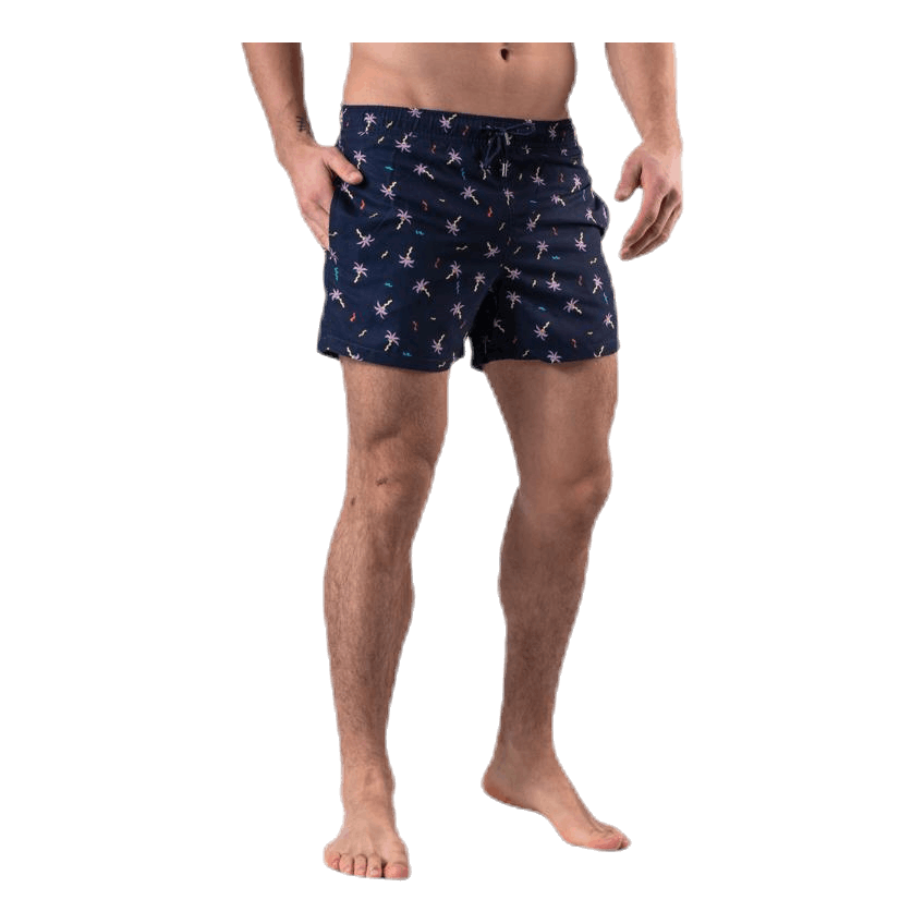 Confetti Palm Swim Shorts Blue