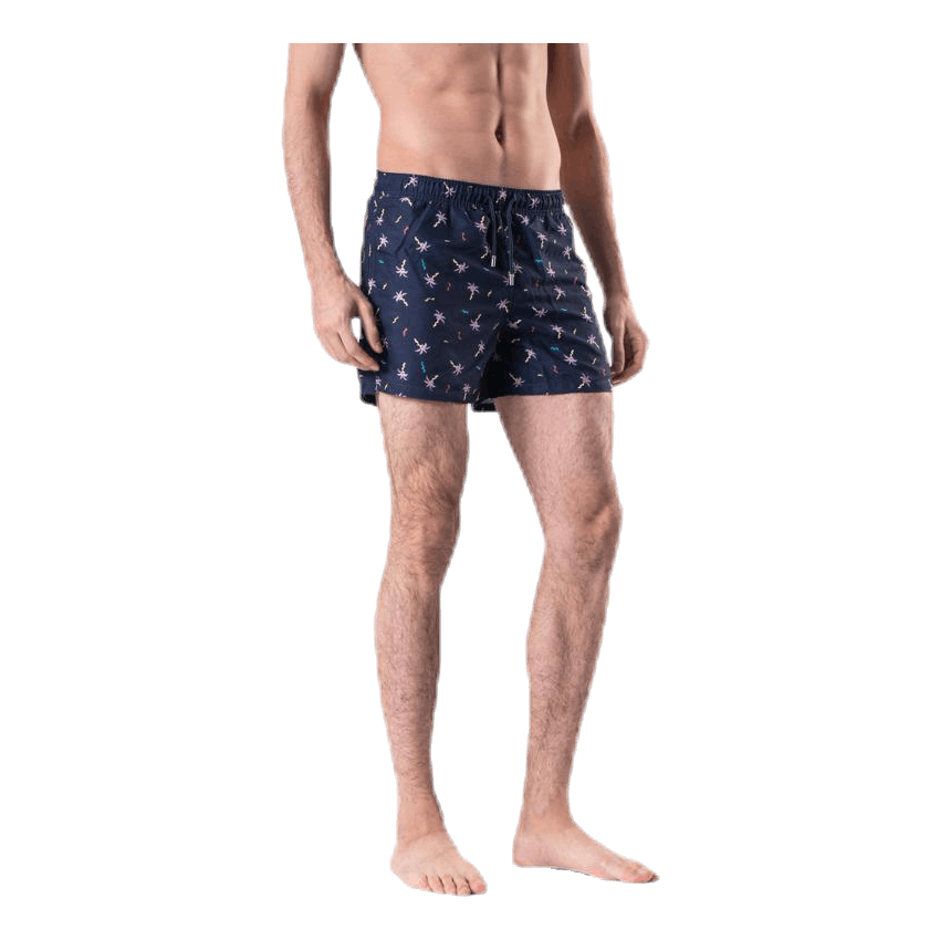 Confetti Palm Swim Shorts Blue