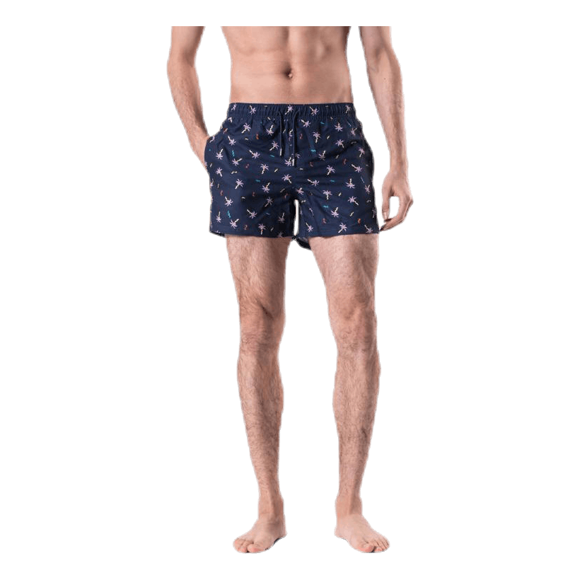Confetti Palm Swim Shorts Blue