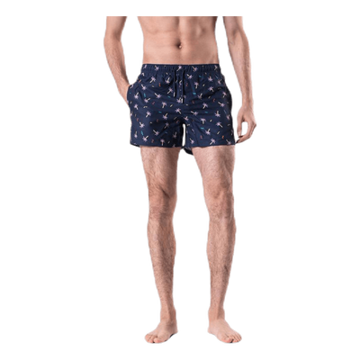 Confetti Palm Swim Shorts Blue