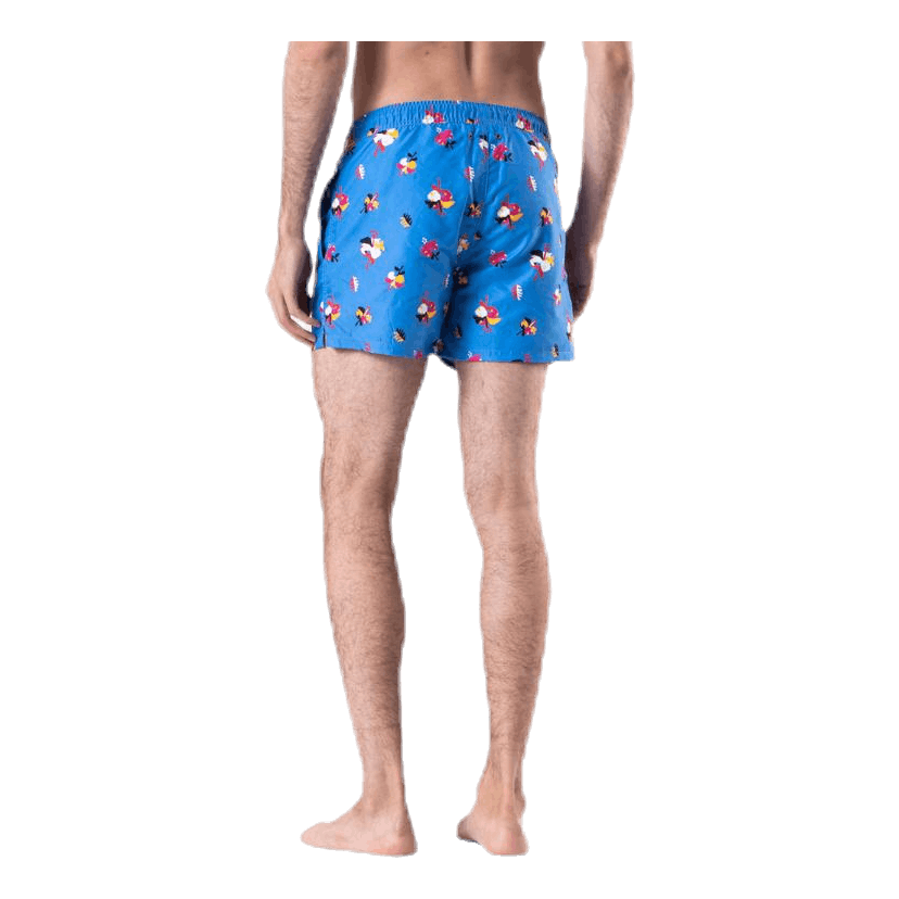 Hibiscus Swim Shorts Blue