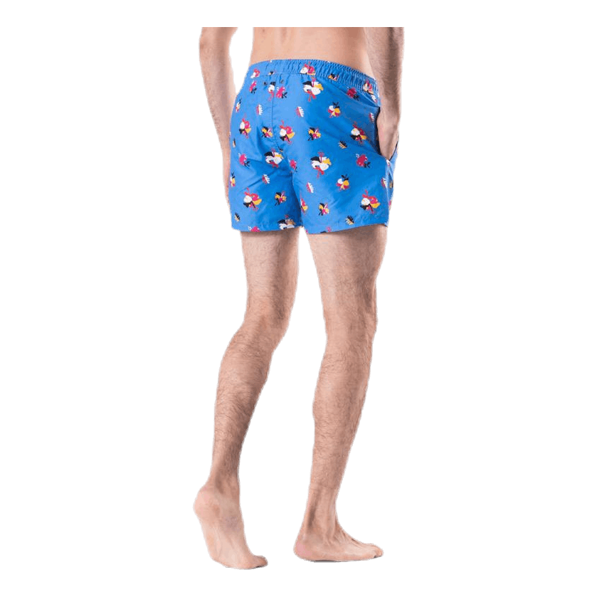Hibiscus Swim Shorts Blue