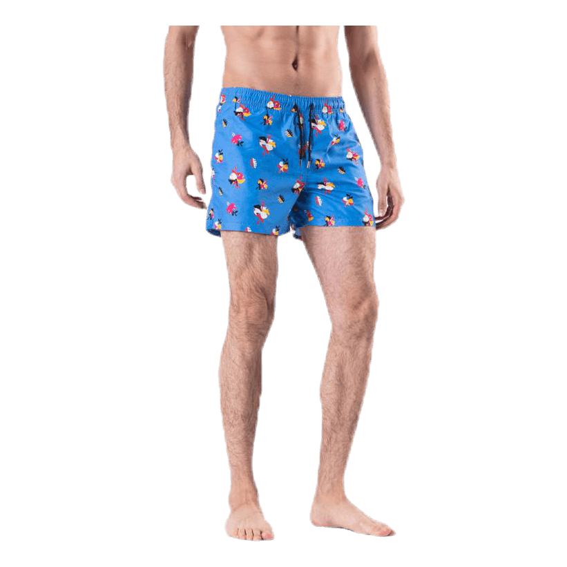 Hibiscus Swim Shorts Blue