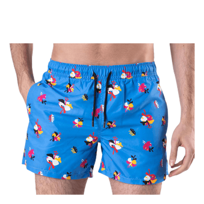 Hibiscus Swim Shorts Blue