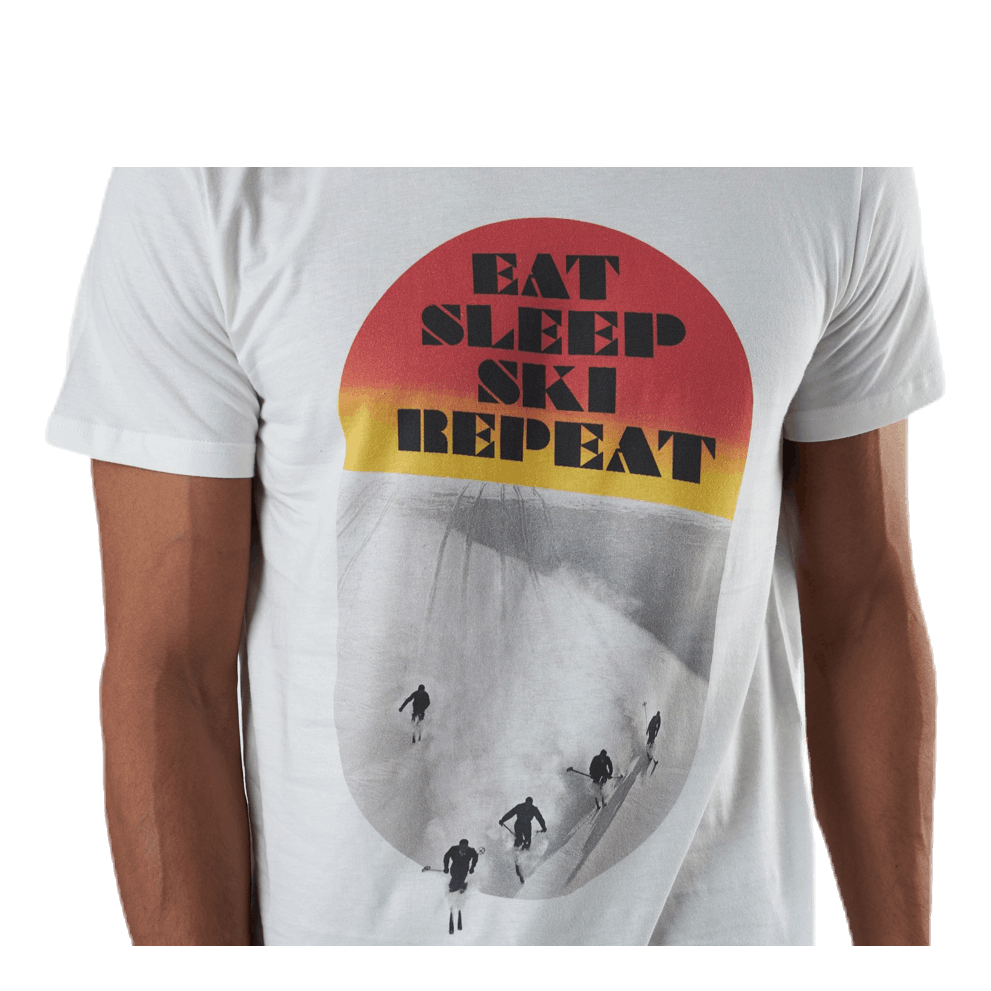 Stockholm Eat Sleep Ski White