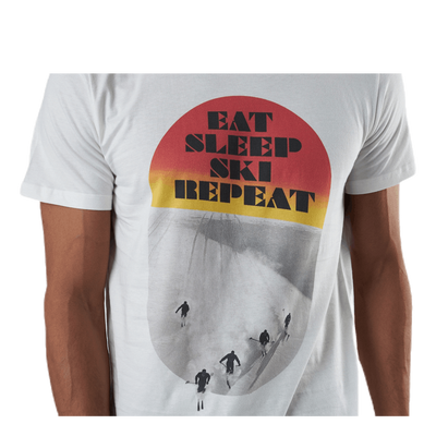 Stockholm Eat Sleep Ski White