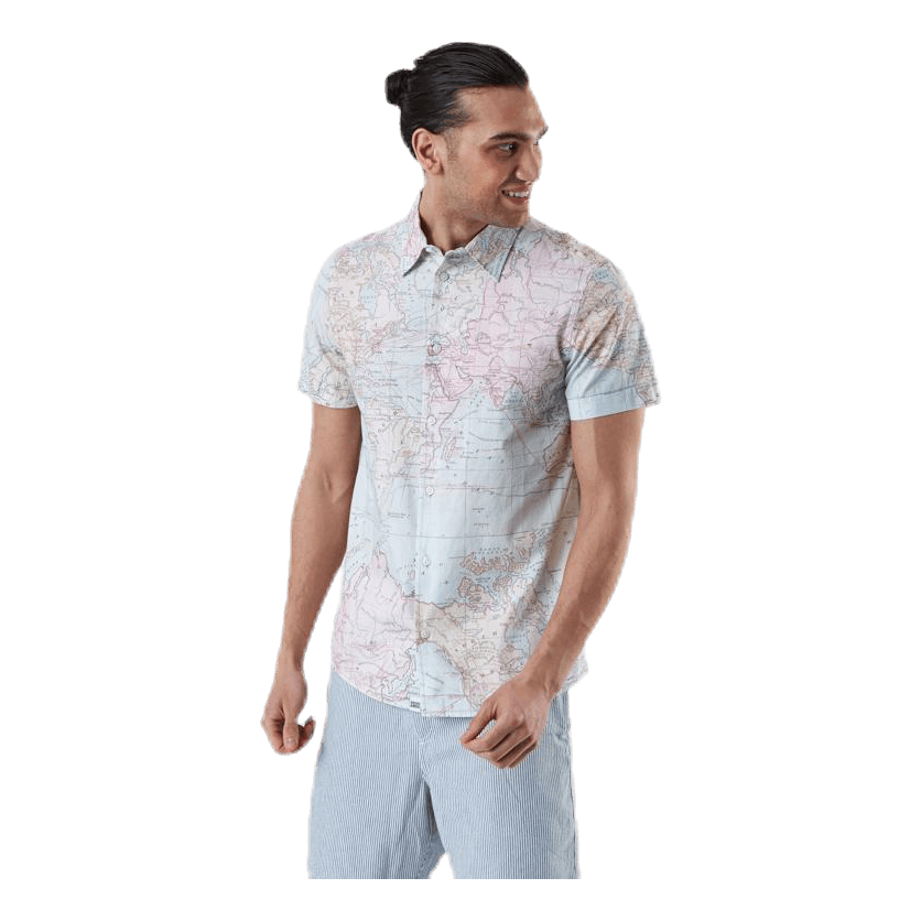 Shirt Short Sleeve Sandefjord Map Patterned