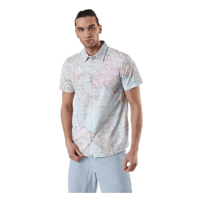 Shirt Short Sleeve Sandefjord Map Patterned