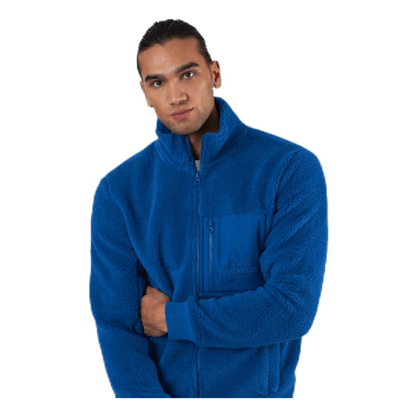 Original Pile Zip Jacket Blue
