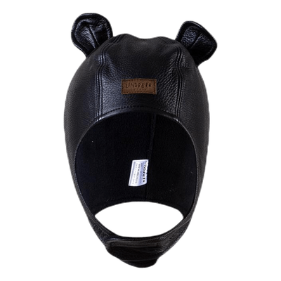 Musse Leather Cap Black