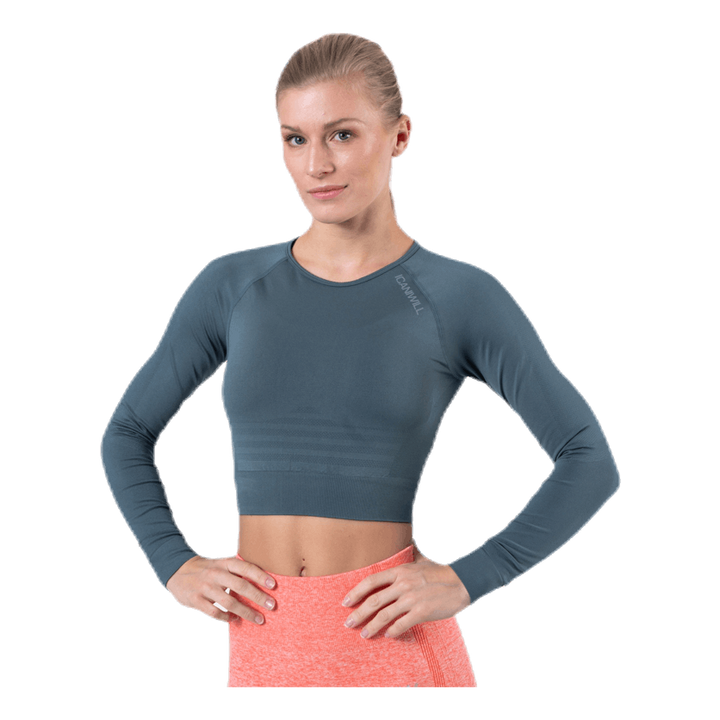 Define Seamless L/S Crop Top Green