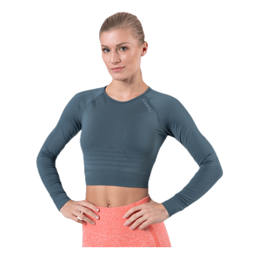 Define Seamless L/S Crop Top Green
