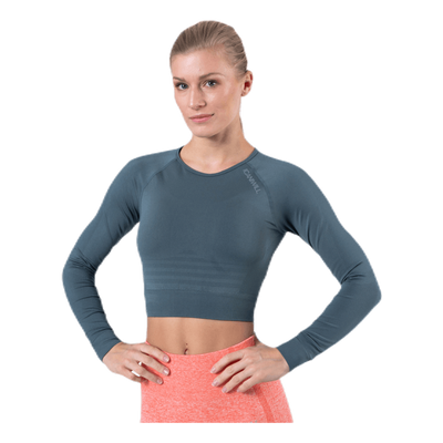 Define Seamless L/S Crop Top Green