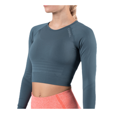 Define Seamless L/S Crop Top Green