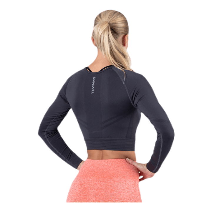 Define Seamless L/S Crop Top Grey