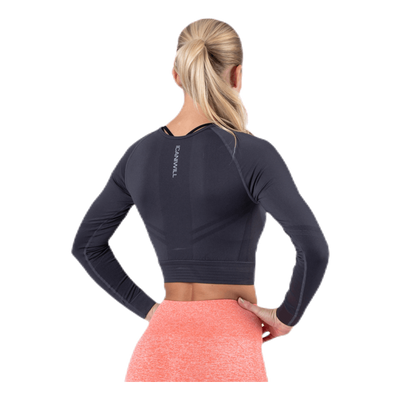 Define Seamless L/S Crop Top Grey