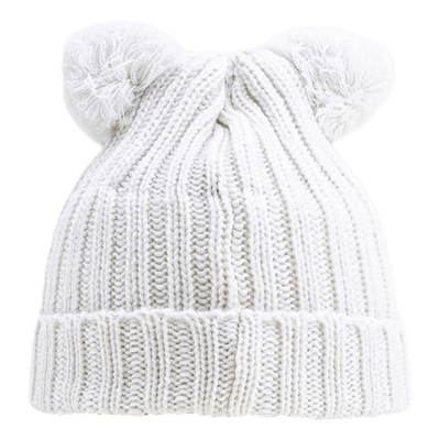 Roxtuna Pompom Hat White
