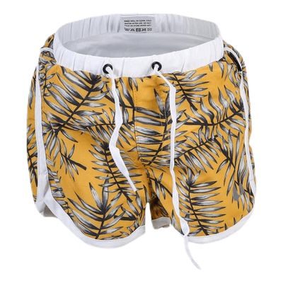 Palm Swim Diaper Shorts Yellow