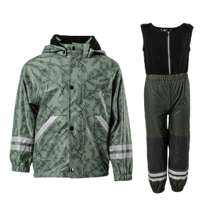 Nordskog Fleece-Lined Rain Set Green