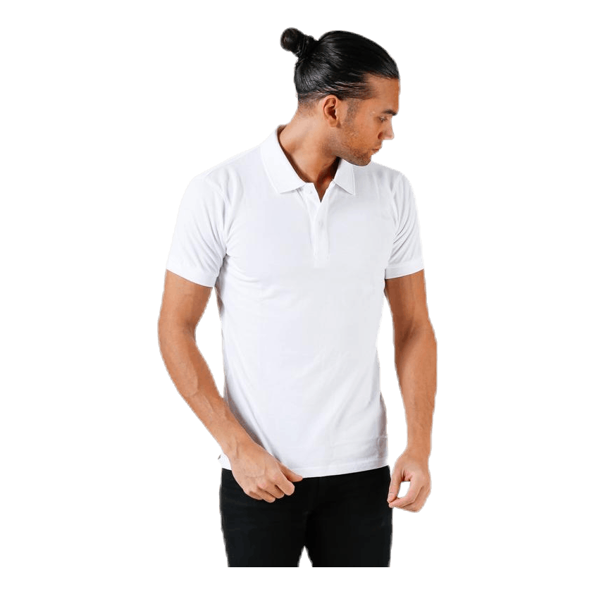 Pique Polo Shirt White