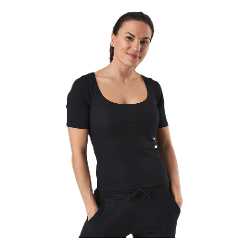 T-shirt Ribbed Black