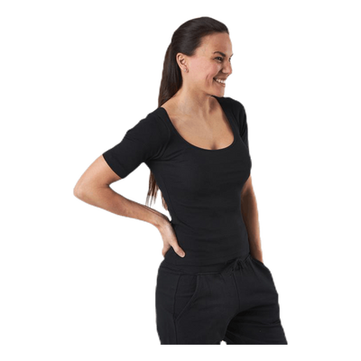 T-shirt Ribbed Black