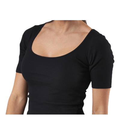T-shirt Ribbed Black