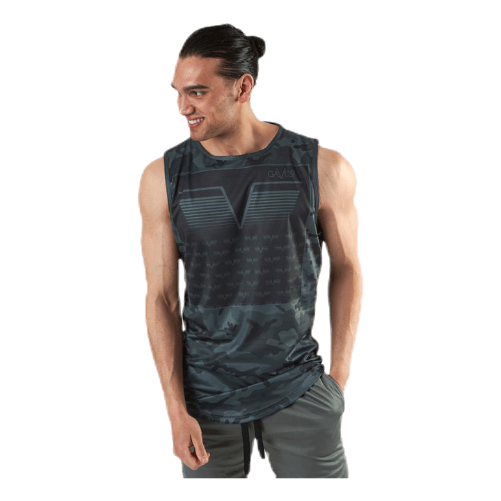 Sniper Green Sleeveless Tee Patterned/Green