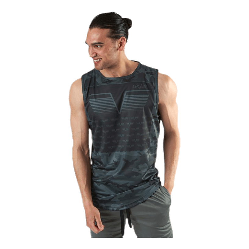 Sniper Green Sleeveless Tee Patterned/Green