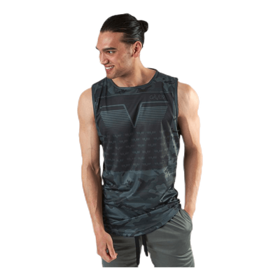 Sniper Green Sleeveless Tee Patterned/Green