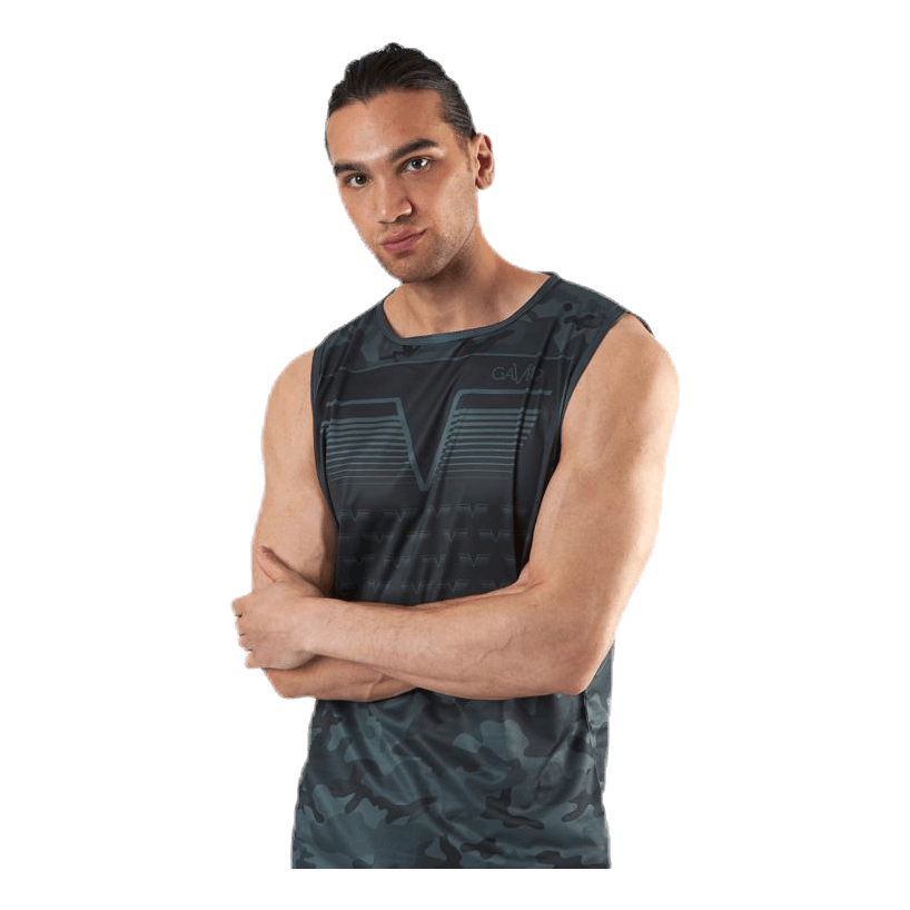 Sniper Green Sleeveless Tee Patterned/Green