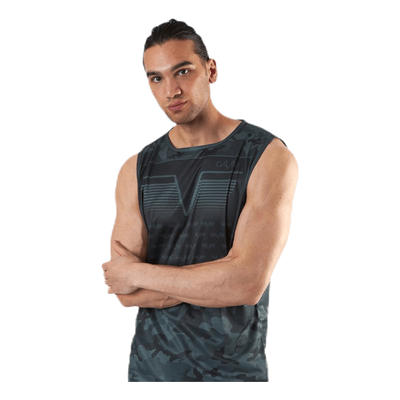 Sniper Green Sleeveless Tee Patterned/Green