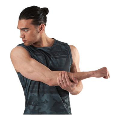 Sniper Green Sleeveless Tee Patterned/Green