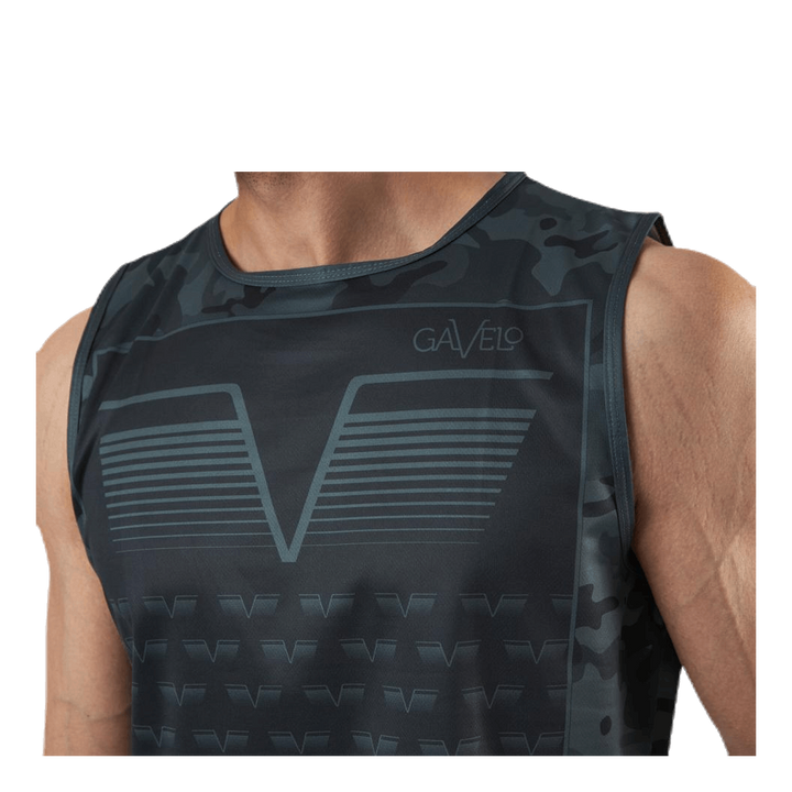 Sniper Green Sleeveless Tee Patterned/Green