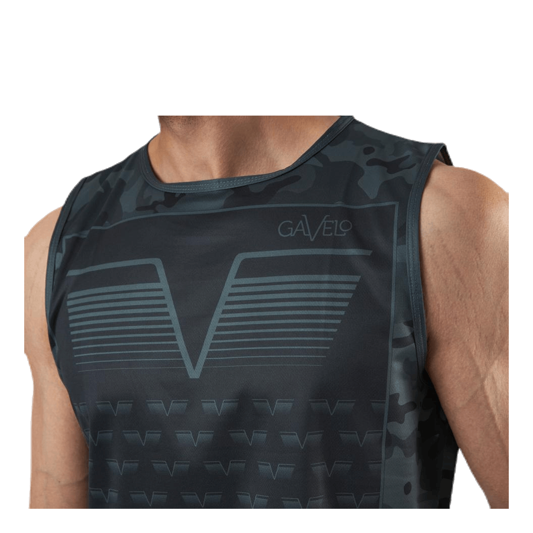 Sniper Green Sleeveless Tee Patterned/Green
