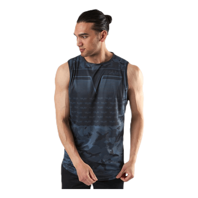 Sniper Blue Sleeveless Tee Blue/Patterned