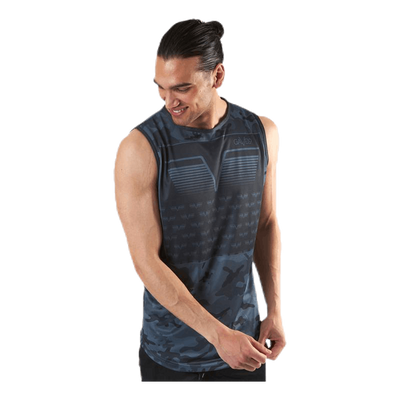 Sniper Blue Sleeveless Tee Blue/Patterned