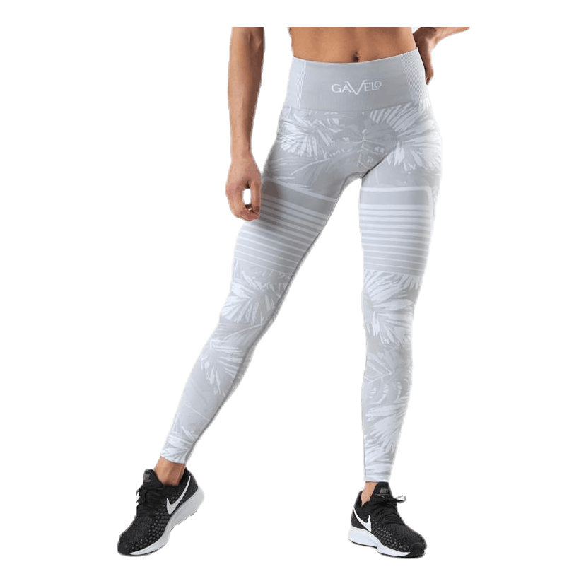 Seamless Floral Leggings Grey