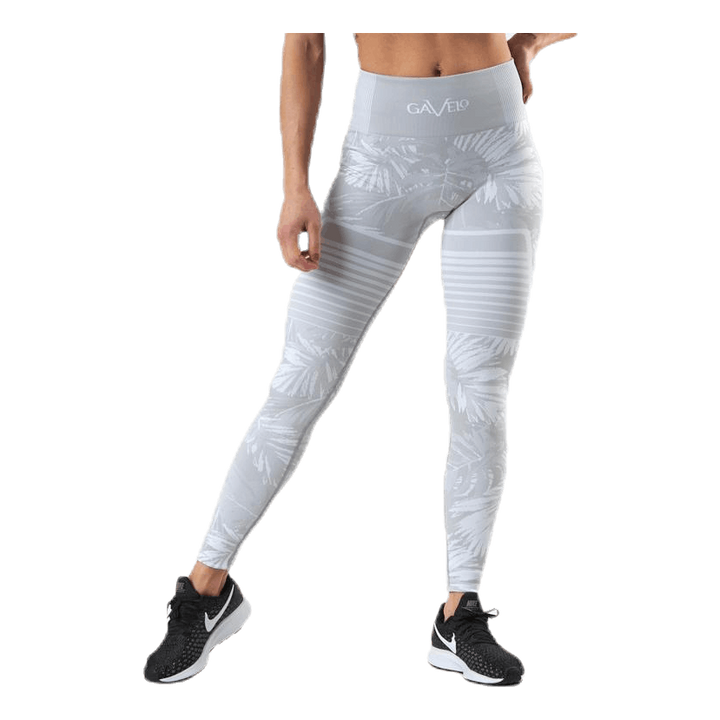 Seamless Floral Leggings Grey