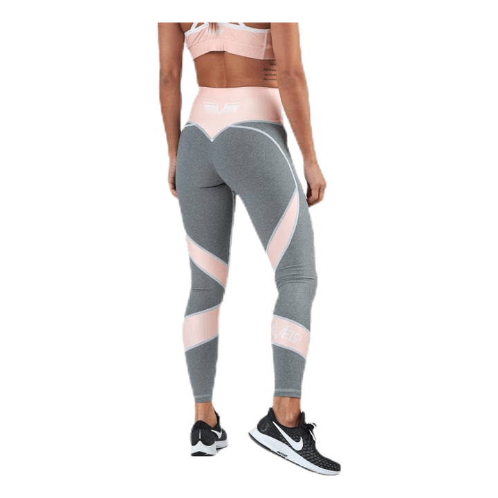 Peach Swirl Leggings Grey
