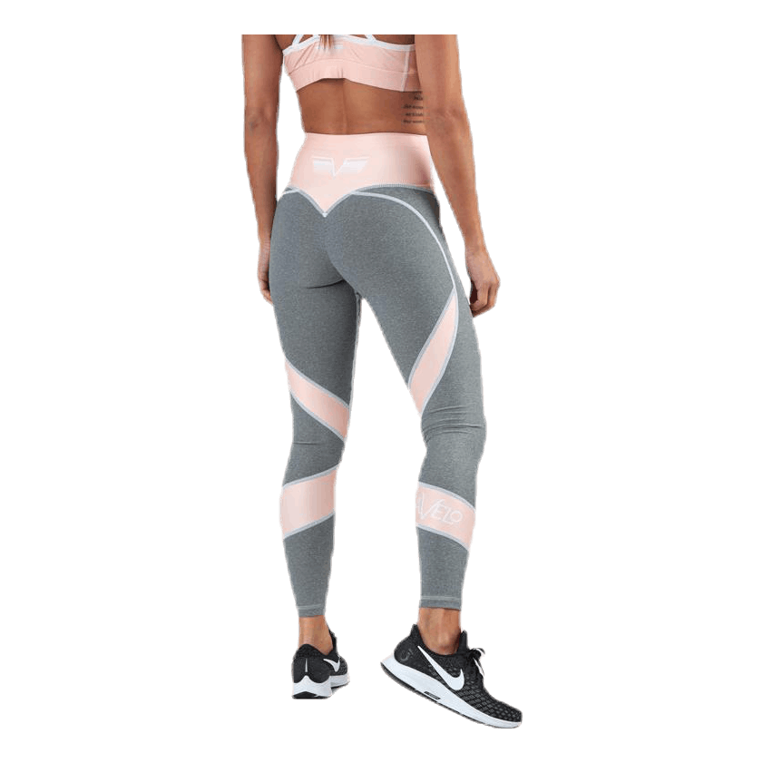 Peach Swirl Leggings Grey