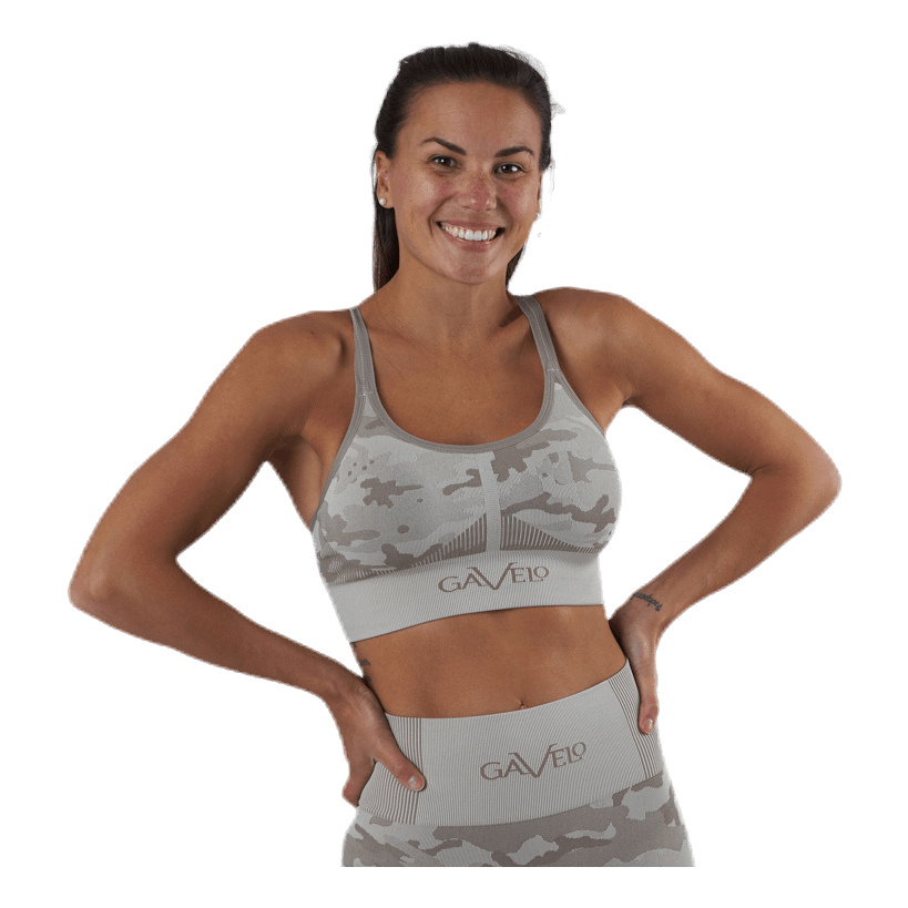 Desert Storm Camo Sports Bra Beige