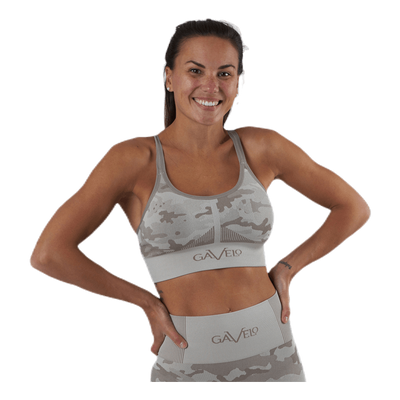 Desert Storm Camo Sports Bra Beige