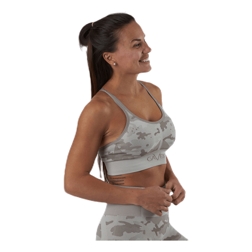 Desert Storm Camo Sports Bra Beige