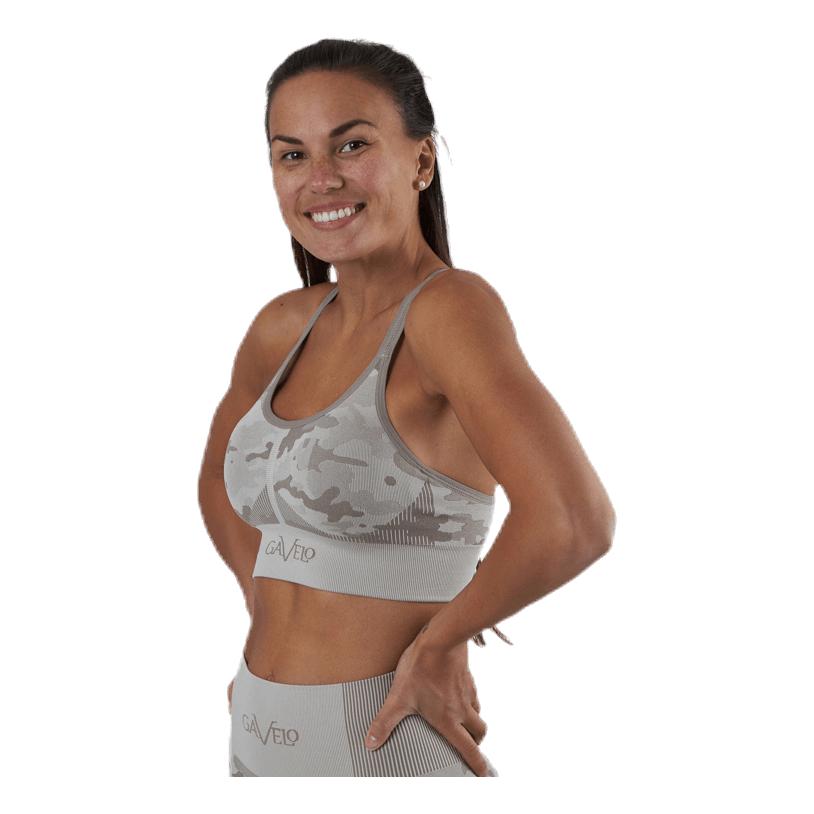 Desert Storm Camo Sports Bra Beige