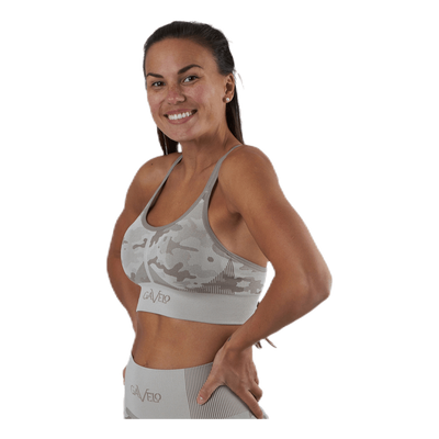 Desert Storm Camo Sports Bra Beige