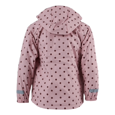 Wings Fleece-Lined Rain Jacket Pink