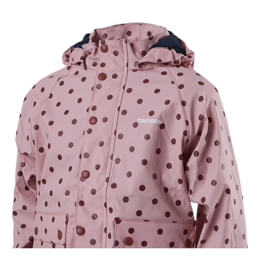Wings Fleece-Lined Rain Jacket Pink